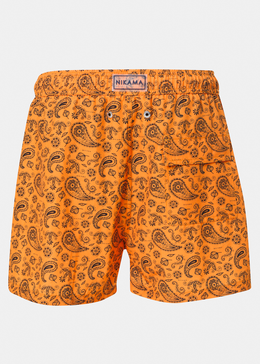 Orange Paisley Classic Men Swimwear
